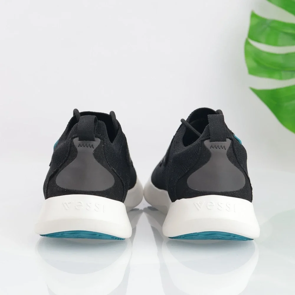 Vessi Womens Everyday Move Sneakers Size 10 Waterproof Black Knit Lace Up Shoes